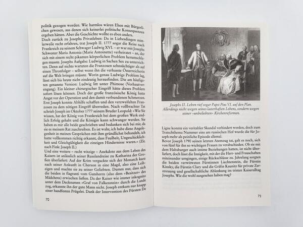 Innenansicht des Buches „Die Seitensprünge der Habsburger“