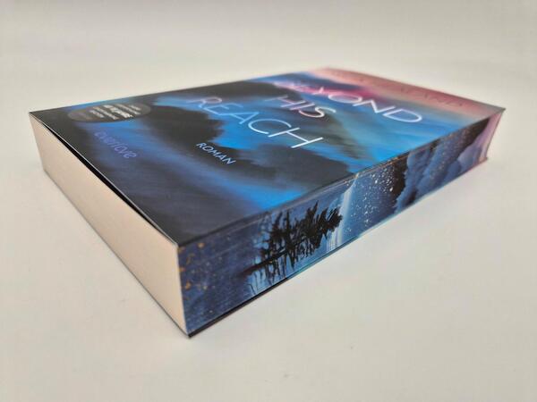 Außenansicht des Buches „Beyond his Reach“