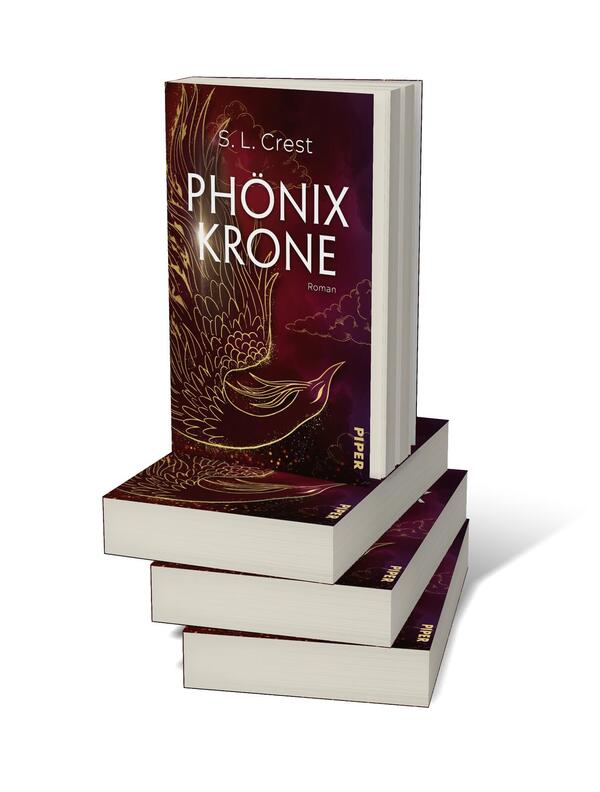 Bücherstapel des Buches „Phönixkrone“