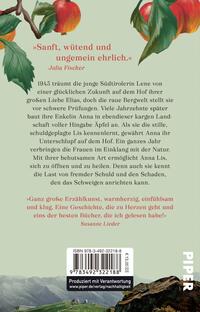Rückansicht des Buches „Späte Ernte“