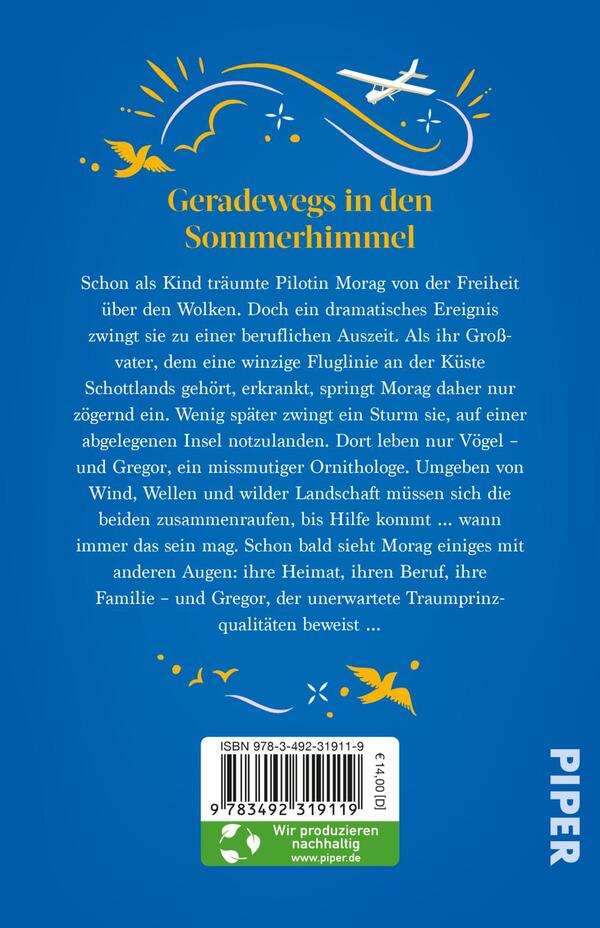 Rückansicht des Buches „Sommerhimmel über dir und mir“ 