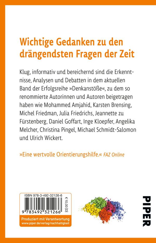 Rückansicht des Buches „Denkanstöße 2026“