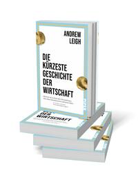 Bücherstapel des Buches „Die kürzeste Geschichte der Wirtschaft“