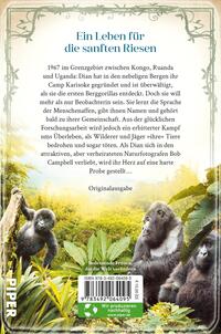 Rückansicht des Buches „Die Mutter der Berggorillas“