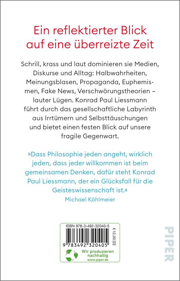 Rückansicht des Buches „Lauter Lügen“ 