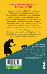 Rückansicht des Buches „Adelaide Peel: Rheuma, Mord und Rauhaardackel“