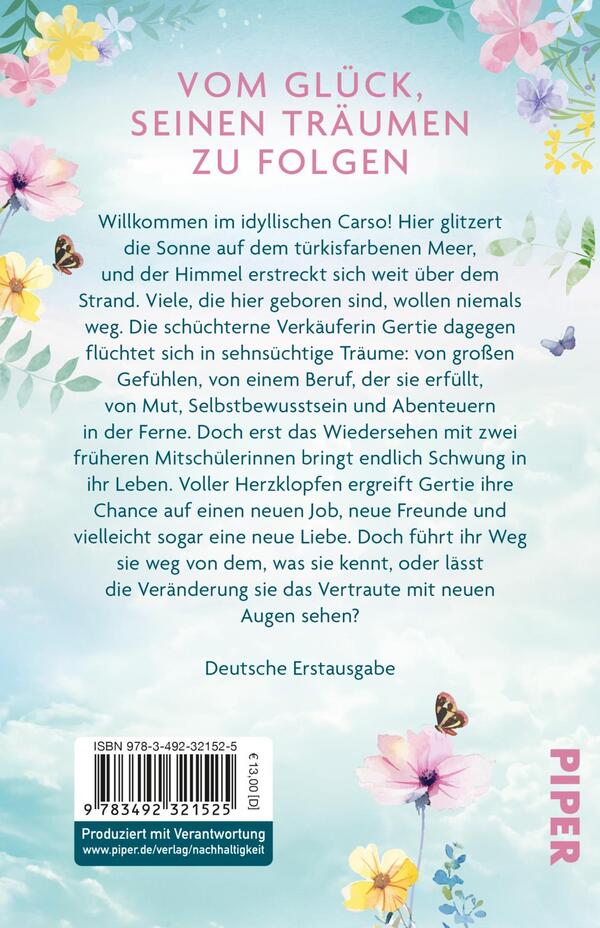 Rückansicht des Buches „In unseren Träumen ist immer Sommer“ 