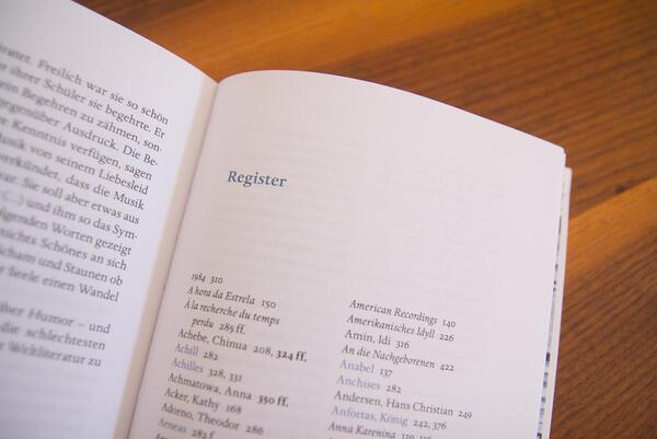 Innenansicht des Buches „Schecks Kanon“