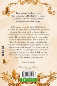 Rückansicht des Buches „Night of Shadows and Flames – Die Ewige Nacht“ 