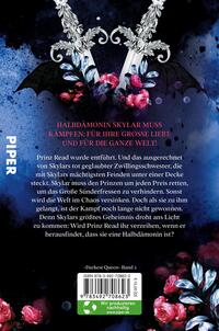 Rückansicht des Buches „The Darkest Queen“ 