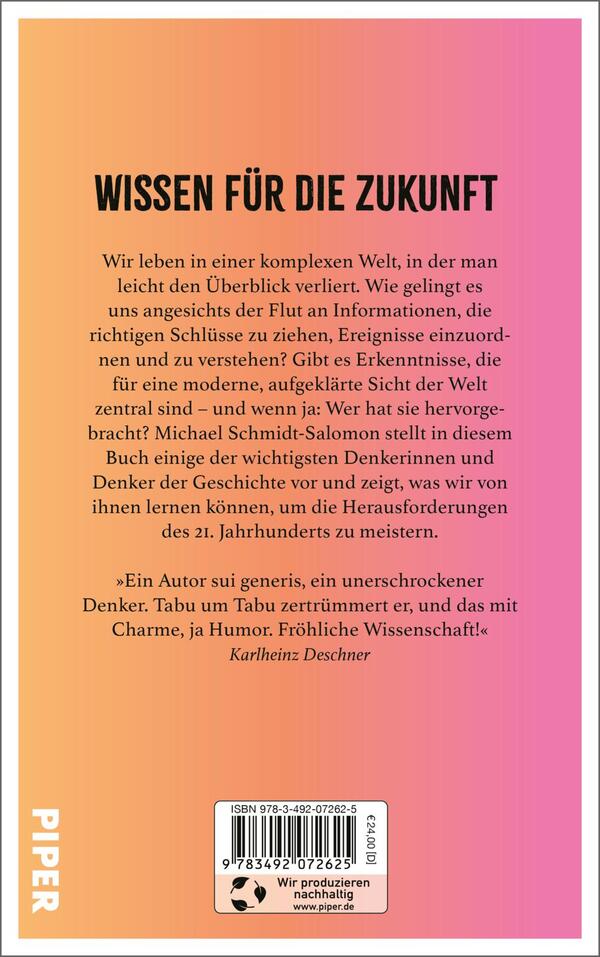 Rückansicht des Buches „Die Evolution des Denkens“ 
