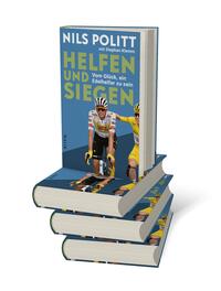 Bücherstapel des Buches „Helfen und Siegen“
