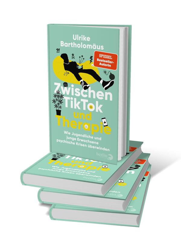 Bücherstapel des Buches „Zwischen TikTok und Therapie“