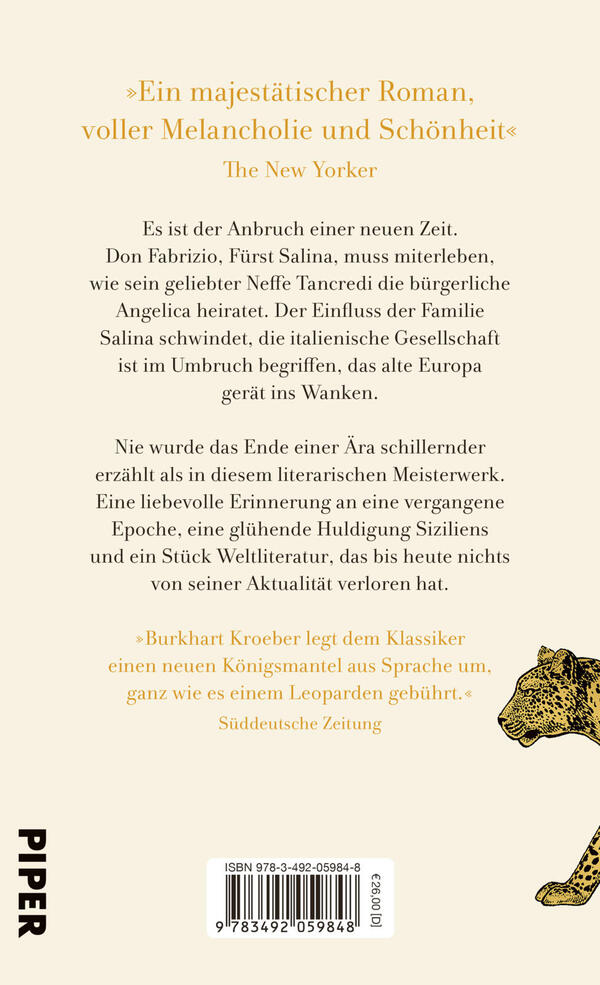 Rückansicht des Buches „Der Leopard“