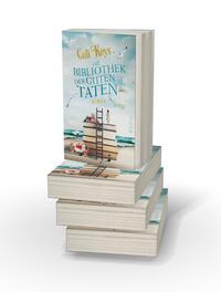 Bücherstapel des Buches „Die Bibliothek der guten Taten“