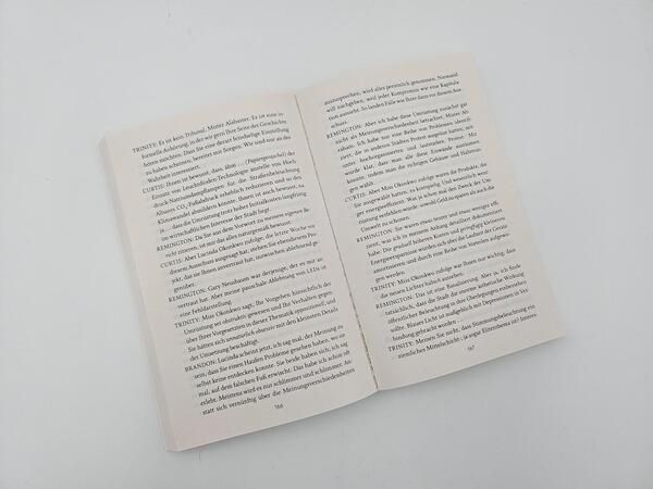 Innenansicht des Buches „Die Letzten werden die Ersten sein“