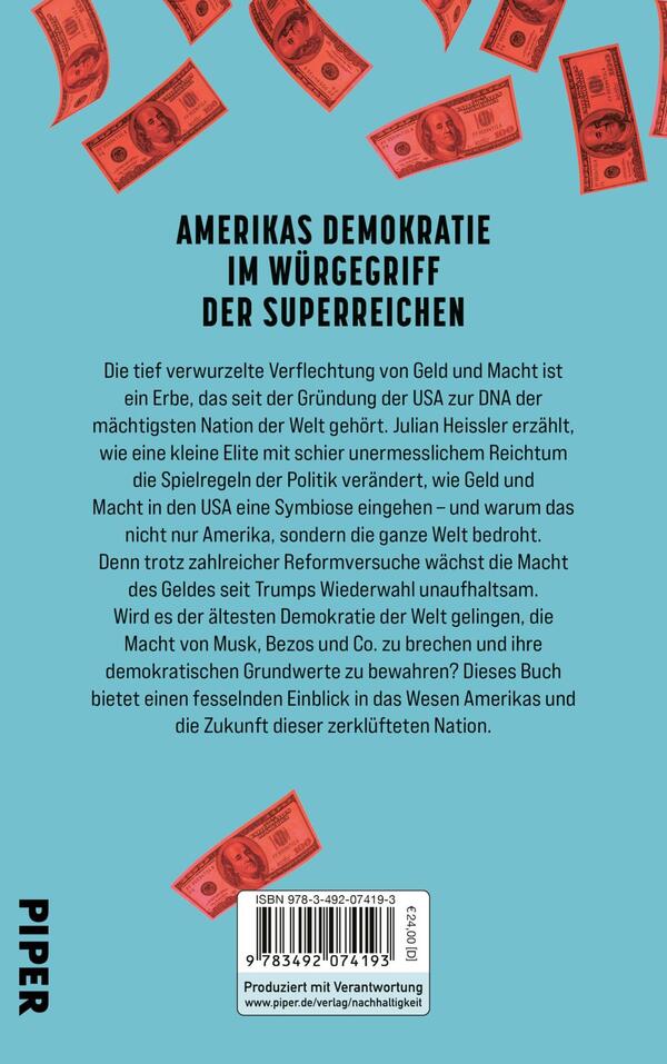 Rückansicht des Buches „Amerikas Oligarchen“