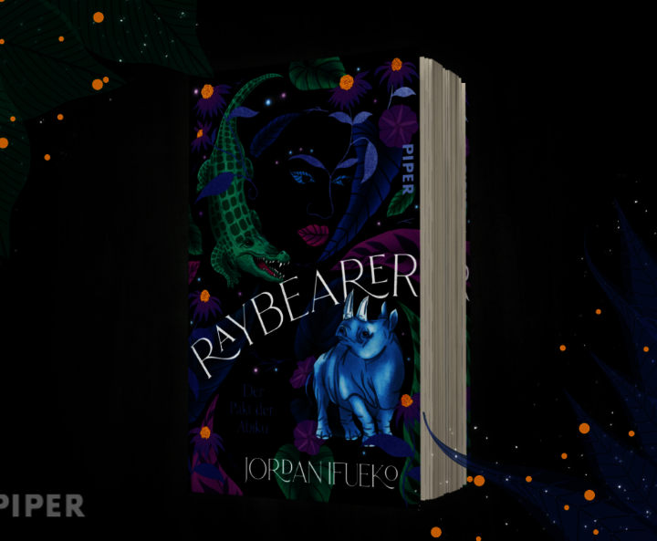 Atmosphärischer Banner mit Buchcover