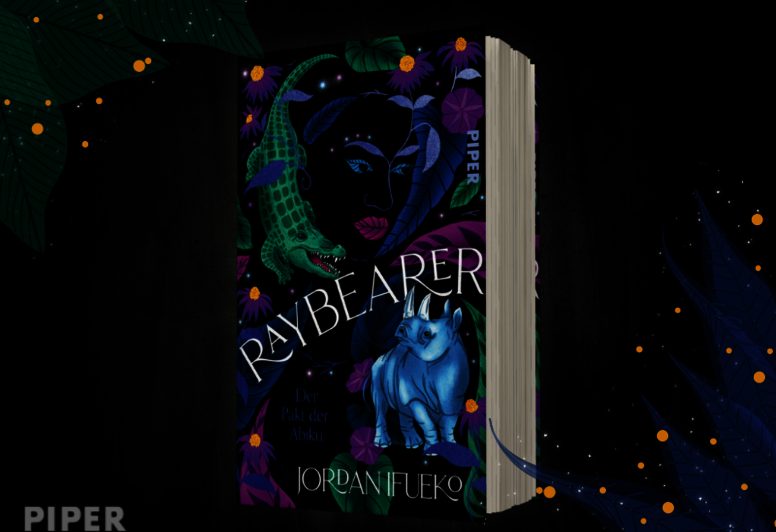 Atmosphärischer Banner mit Buchcover