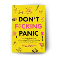 Außenansicht des Buches „Don't f*cking panic“