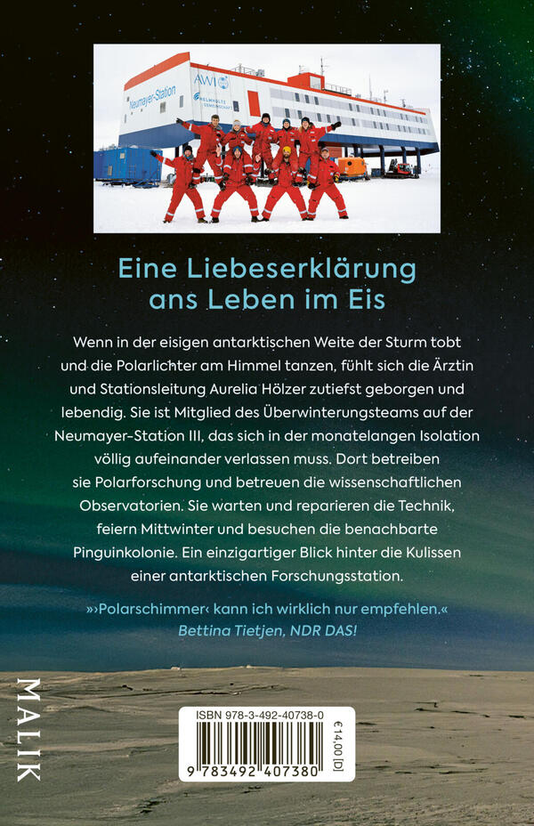 Rückansicht des Buches „Polarschimmer“