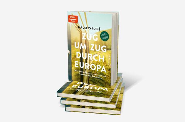 Bücherstapel des Buches „Zug um Zug durch Europa“