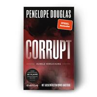 Außenansicht des Buches „Corrupt – Dunkle Versuchung“
