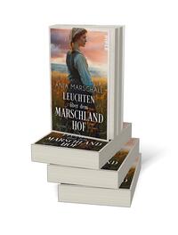 Bücherstapel des Buches „Leuchten über dem Marschlandhof“