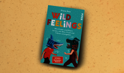 Cover des Buchs „Wild Feelings“ auf gelb gesprenkeltem Hintergrund