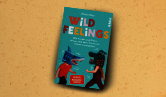 Cover des Buchs „Wild Feelings“ auf gelb gesprenkeltem Hintergrund