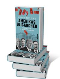 Bücherstapel des Buches „Amerikas Oligarchen“