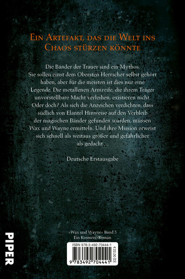 Rückansicht des Buches „Bänder der Trauer“