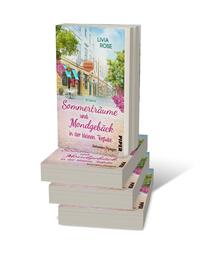 Bücherstapel des Buches „Sommerträume und Mondgebäck in der kleinen Teestube“
