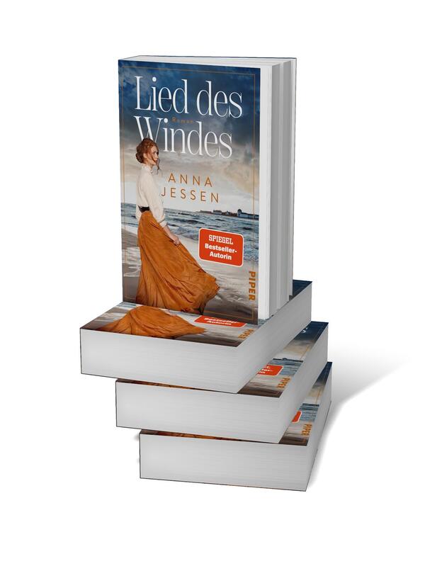 Bücherstapel des Buches „Lied des Windes“