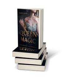 Bücherstapel des Buches „Queen of Magic – Das Zeichen der Königin“