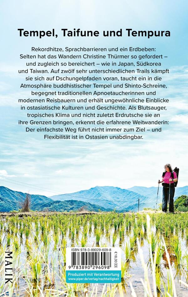 Rückansicht des Buches „Hiking Asia“