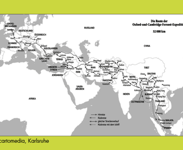 Route der Land Rover Expedition