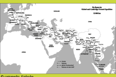 Route der Land Rover Expedition