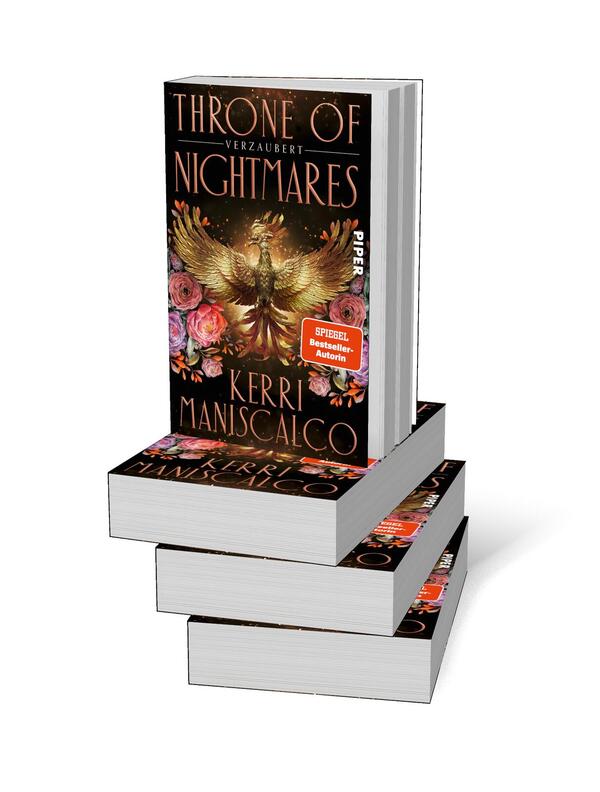 Bücherstapel des Buches „Throne of Nightmares – Verzaubert“