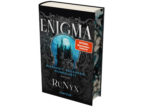 "Enigma" von RuNyx als 3D-Buchblock mit Farbschnitt
