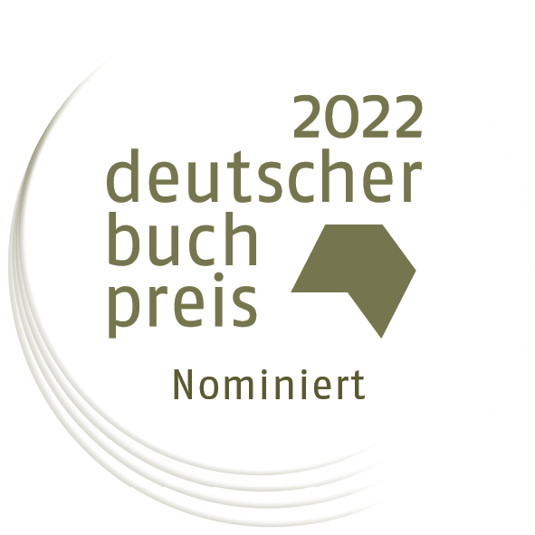 Button zur Nominierung "deutscher Buchpreis 2022"